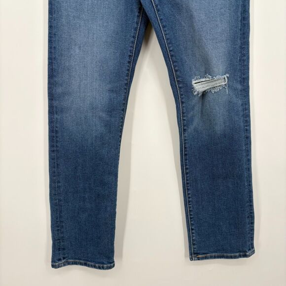 Levi's Wedgie Straight Button Fly Jeans, Sz 27, Medium Indigo Distressed Classic - Picture 4 of 8